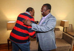 Former President Uhuru Kenyatta and Prime CS Musalia Mudavadi in Nigeria.